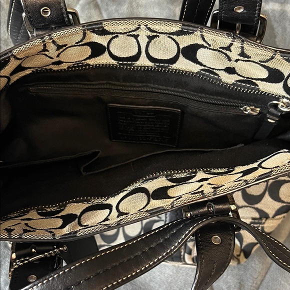 Coach Black and Grey Signature Tote - Picture 3 of 3